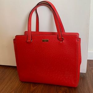 Kate Spade coral leather tote